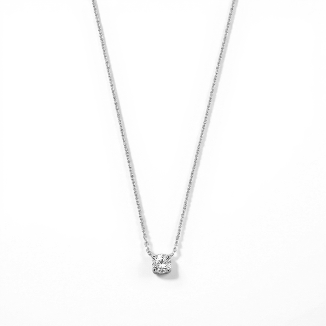 Clea™ | Gold Moissanite Stone Necklace