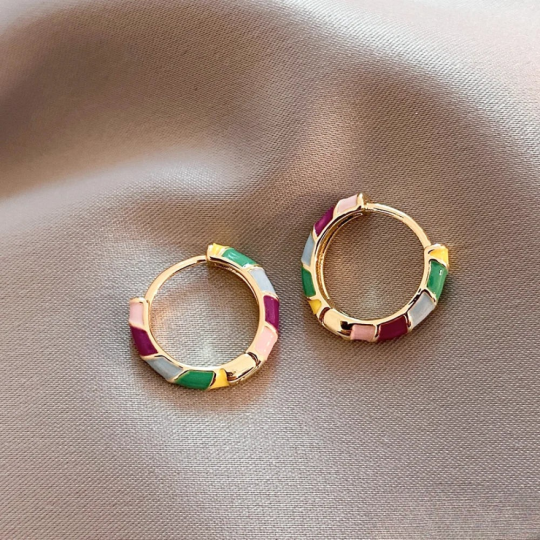 Aurelia™ | Women’s Enamel Gold Earrings
