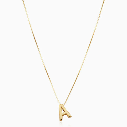 Love letter initial necklace - Gold