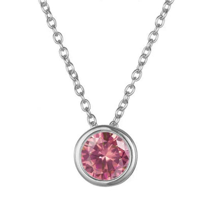 Lunaria Gemmara Birthstone Necklace | White Gold