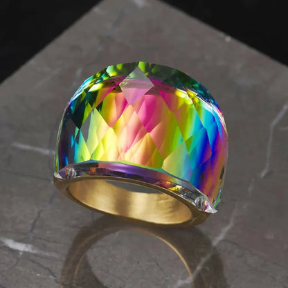 Lustrous Spectrum Ring | Gold