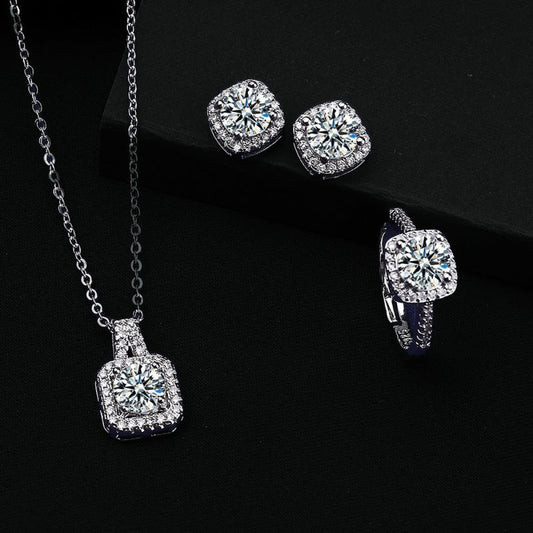 Elena Crystal Set | White Gold