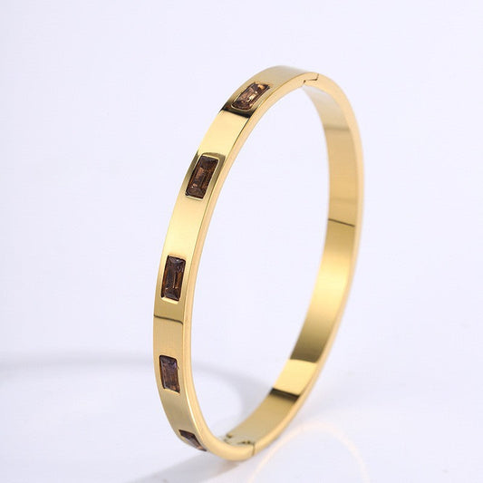 Renata Scarlatti Bracelet Brown | Gold