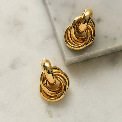 Interlock™ | Gold Statement Earrings