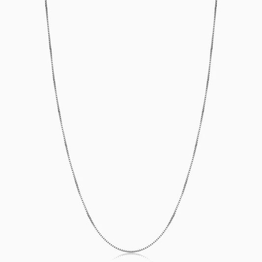 Bodega Box Necklace - White Gold