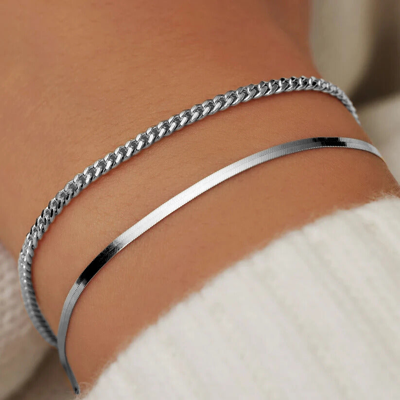 Soleil Serpent Bracelet | White Gold
