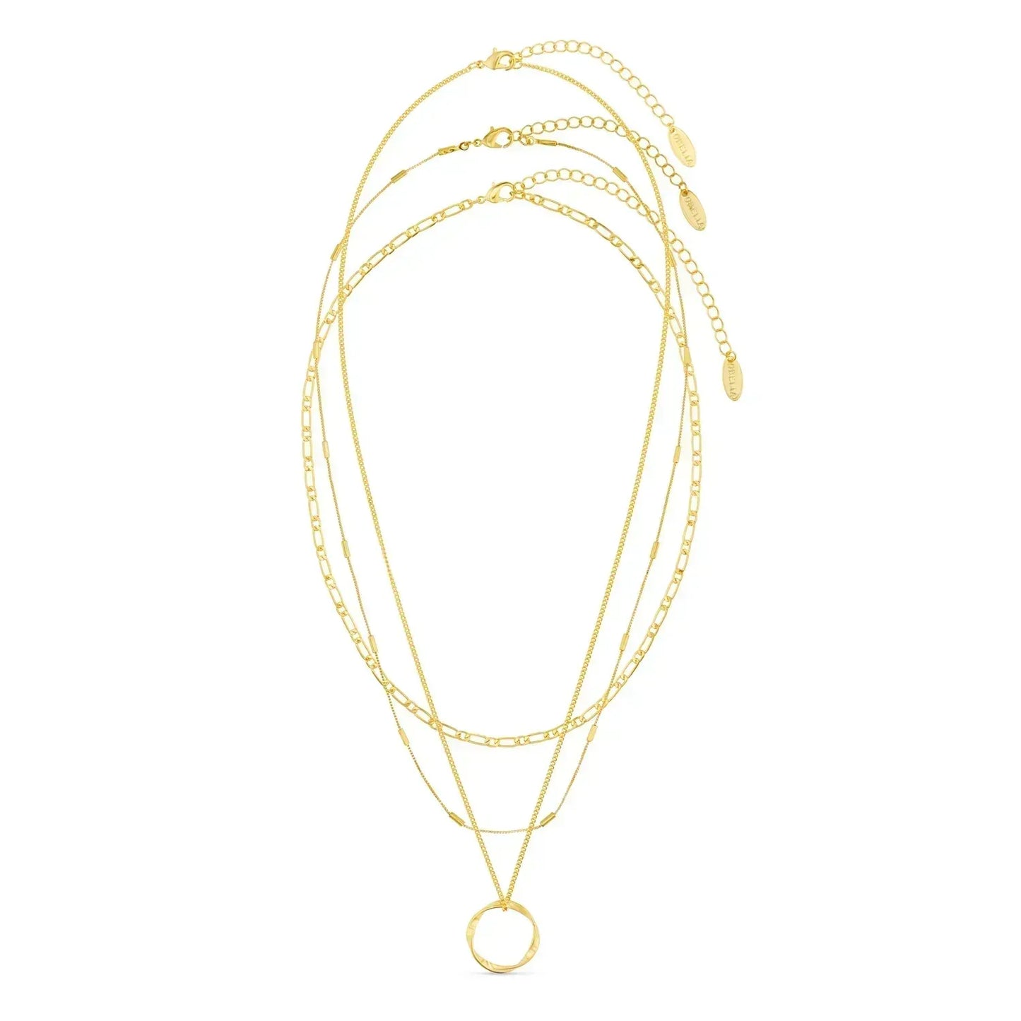 Circa™ | Gold Open Circle Three Row Necklace