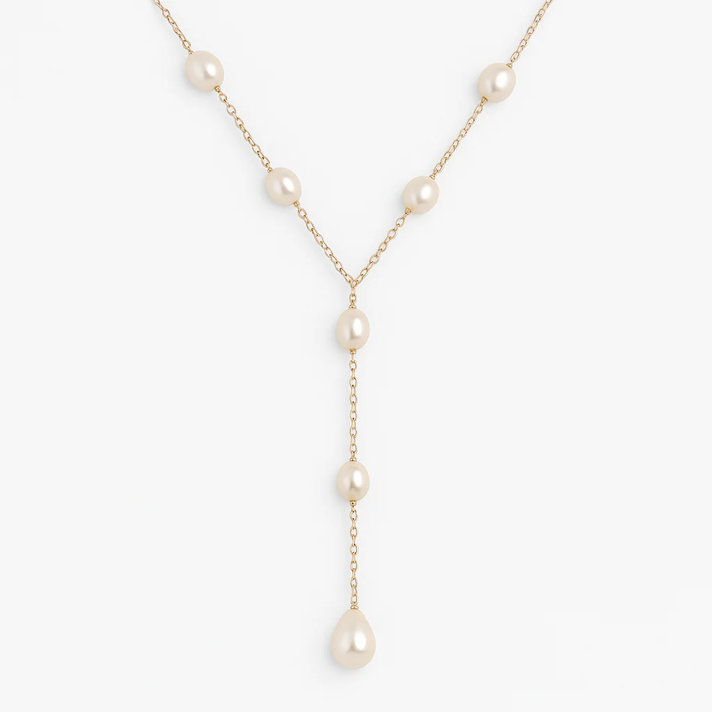 Evelina™ | Women's Vintage Hanging Pearl Necklace
