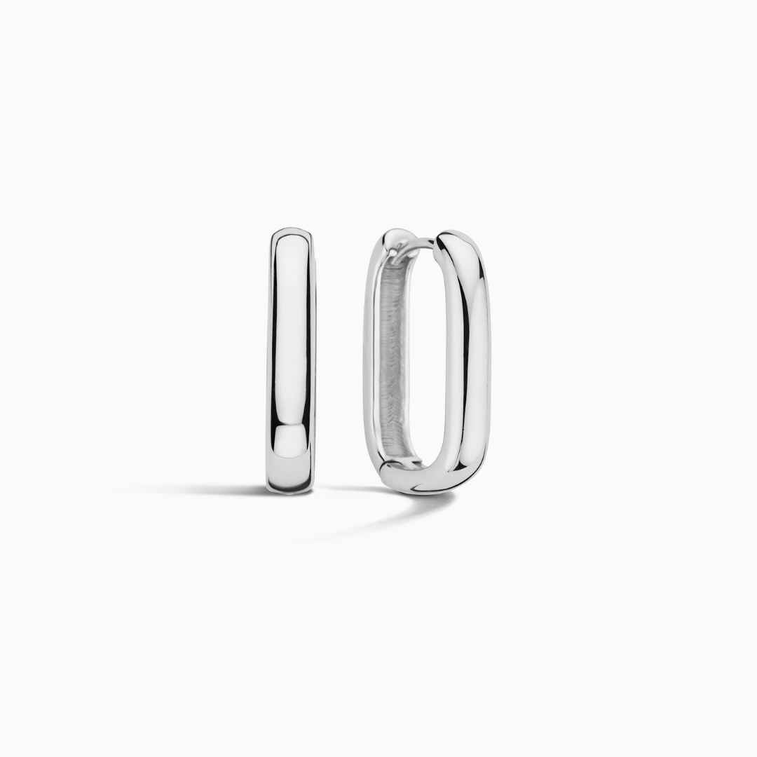 Icon Hoops | White Gold